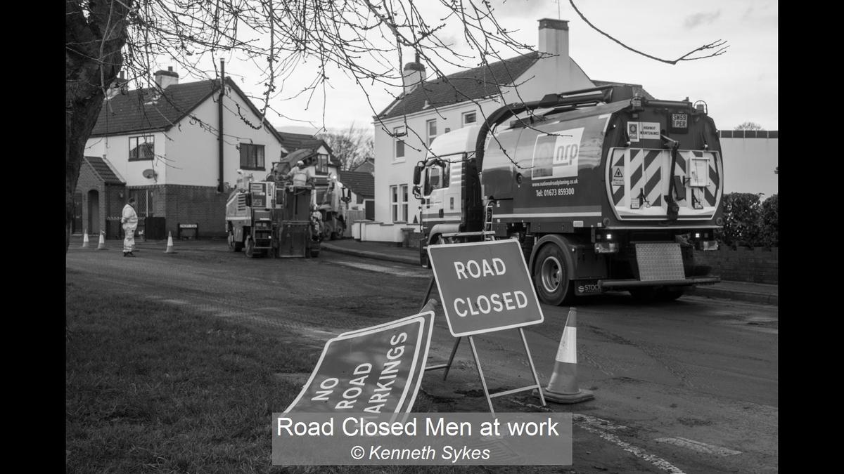 Road Closed Men at work  Kenneth Sykes